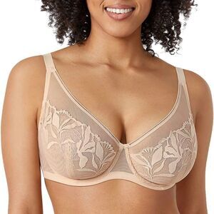 AISILIN WOMEN'S Minimizer Bra Sexy Lace Plus Size Underwire Unlined Full Coverag